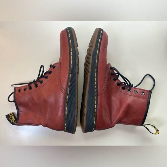Dr. Martens | Size 10 Newton Temperley Boots Cherry Red Combat High Top Lace Up - Picture 5 of 8